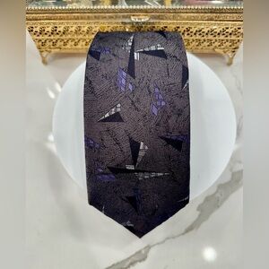 Stefano Milano - Pure Silk Tie Handmade in Italy - Abstract Geometric Print, EUC